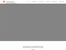 Tablet Screenshot of matelectricos.com